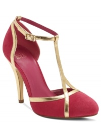 Truth or Dare by Madonna's Englin t-strap pumps combine shiny finishes and sultry textures for a look that's perfect for any special occasion. Truth or Dare by Madonna's Englin t-strap pumps combine shiny finishes and sultry textures for a look that's perfect for any special occasion.