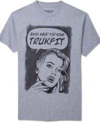 A saucy retro cartoon graphic give this Trukfit tee a stylish sense of humor. A saucy retro cartoon graphic give this Trukfit tee a stylish sense of humor.