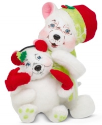 It's a family affair for these two bears, featuring matching accessories in festive holiday hues, plus the soft, flexible features and unmistakable style of Annalee. It's a family affair for these two bears, featuring matching accessories in festive holiday hues, plus the soft, flexible features and unmistakable style of Annalee.