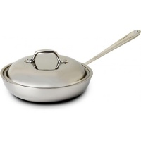 All-Clad 18/10 Stainless Steel French Skillet with Lid, 9 Inch All-Clad 18/10 Stainless Steel French Skillet with Lid, 9 Inch