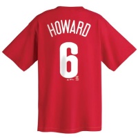 Ryan Howard Philadelphia Phillies Name and Number T-Shirt, Red Ryan Howard Philadelphia Phillies Name and Number T-Shirt, Red