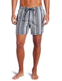 Calvin Klein Men's Voltage Stripe Drawstring Swim Short Calvin Klein Men's Voltage Stripe Drawstring Swim Short