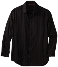 Perry Ellis Men's Big-Tall Long Sleeve Sateen Pinstripe Shirt, Black, Large-Tall Perry Ellis Men's Big-Tall Long Sleeve Sateen Pinstripe Shirt, Black, Large-Tall
