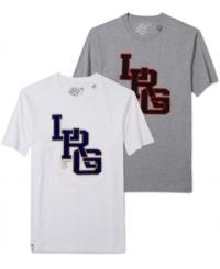 Score big time. With a cool varsity logo, this LRG tee gives your casual look a big step up. Score big time. With a cool varsity logo, this LRG tee gives your casual look a big step up.