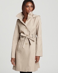 This timeless Via Spiga trench coat ushers in a season of chic. Perfect for the workday, it's just as sublime over an LBD after hours. This timeless Via Spiga trench coat ushers in a season of chic. Perfect for the workday, it's just as sublime over an LBD after hours.