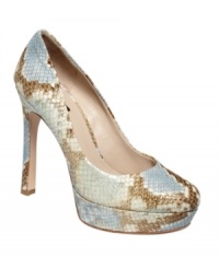 Seductive and striking. Joan and David's QUella pumps are made of embossed python leather and feature a sturdy covered heel. Seductive and striking. Joan and David's QUella pumps are made of embossed python leather and feature a sturdy covered heel.
