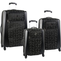 Diane Von Furstenberg Luggage Signature Hybrid 3 Piece Set, Black, One Size Diane Von Furstenberg Luggage Signature Hybrid 3 Piece Set, Black, One Size