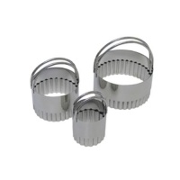 Dress My Cupcake DMC41CC1755 Fluted Stainless Steel Biscuit Cutter, Set of 3 Dress My Cupcake DMC41CC1755 Fluted Stainless Steel Biscuit Cutter, Set of 3