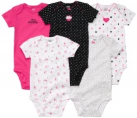 Carter's 5-Pack Short Sleeve Bodysuits - I LoveMommy - 6M Carter's 5-Pack Short Sleeve Bodysuits - I LoveMommy - 6M