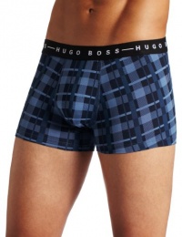 HUGO BOSS Men's Check Print Speed Boxer Brief, Navy, Large HUGO BOSS Men's Check Print Speed Boxer Brief, Navy, Large