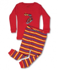 Leveret Choo Choo Train 2 Piece Pajama 100% Cotton (Size 6M-5T) Leveret Choo Choo Train 2 Piece Pajama 100% Cotton (Size 6M-5T)