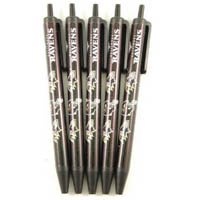 NFL Baltimore Ravens Disposable Black Ink Click Pens, 5-Pack NFL Baltimore Ravens Disposable Black Ink Click Pens, 5-Pack