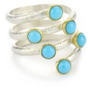 GURHAN Skittle Multi-Stone Dark Silver Turquoise-Color Ring