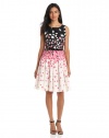 Jessica Howard Women's Belted Floral Dress