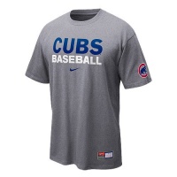 Chicago Cubs Ash MLB Practice T-Shirt by Nike Chicago Cubs Ash MLB Practice T-Shirt by Nike