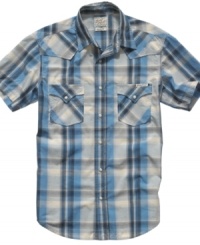 Simple style never fades; it just looks that way. This washed shirt from Lucky Brand has plenty for fresh casual style. Simple style never fades; it just looks that way. This washed shirt from Lucky Brand has plenty for fresh casual style.