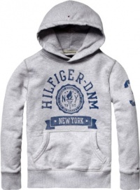 Tommy Hilfiger Boys (age 9-16) Ohio Hooded Sweatshirt Grey Age 10 Tommy Hilfiger Boys (age 9-16) Ohio Hooded Sweatshirt Grey Age 10