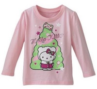 Hello Kitty Glitter Graphic Holiday Tee - Toddler Girls Pink HK Christmas Tree Top (3T) Hello Kitty Glitter Graphic Holiday Tee - Toddler Girls Pink HK Christmas Tree Top (3T)