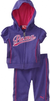 Puma - Kids Baby-girls Infant Hoodie And Jersey Mesh Capri Set, Purple, 24 Months Puma - Kids Baby-girls Infant Hoodie And Jersey Mesh Capri Set, Purple, 24 Months