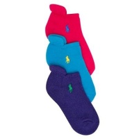 Polo Ralph Lauren girls Full Terry Heel Tab socks 3pairs - 9-11 (shoe size 4-10) Polo Ralph Lauren girls Full Terry Heel Tab socks 3pairs - 9-11 (shoe size 4-10)
