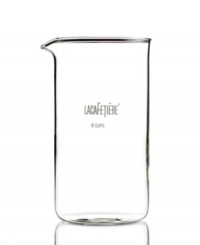 Because accidents happen-a replacement beaker for your favorite 8 cup coffee or tea press by La Cafetière. The heat-resistant glass beaker is easy to replace and puts your coffee house back in business. 1-year warranty. Because accidents happen-a replacement beaker for your favorite 8 cup coffee or tea press by La Cafetière. The heat-resistant glass beaker is easy to replace and puts your coffee house back in business. 1-year warranty.