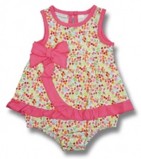 First Impressions Infant Girls Pink Floral Wrap Sunsuit Romper, 3-6 Months First Impressions Infant Girls Pink Floral Wrap Sunsuit Romper, 3-6 Months