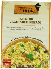 Kitchens Of India Curry Paste For Vegetable Biryani, 3.5-Ounce Boxes (Pack of 6)