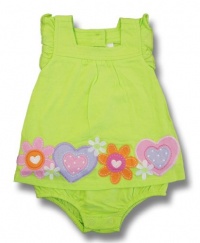 First Impressions Infant Girls Lime Green Flower and Heart Sunsuit, 6-9 Months First Impressions Infant Girls Lime Green Flower and Heart Sunsuit, 6-9 Months