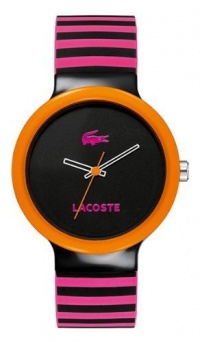 Lacoste 'Goa' Stripe Silicone Strap Watch Lacoste 'Goa' Stripe Silicone Strap Watch