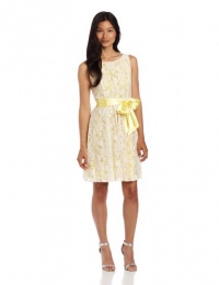 Jessica Howard Women's Petite Sleeveless Belted Party Dress Jessica Howard Women's Petite Sleeveless Belted Party Dress
