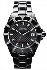 Accutron by Bulova Mirador Ceramic & Steel Diamond Mens Watch Black Dial Calendar 65E100 Accutron by Bulova Mirador Ceramic & Steel Diamond Mens Watch Black Dial Calendar 65E100