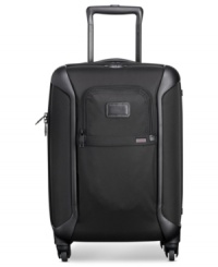 Full speed ahead! A marriage of innovative design & sleek style, this lightweight travel pro is crafted from a smart hybrid blend of flexible ballistic nylon & protective hardside material. An extra-large packing capacity coasts effortlessly on 360º spinners that are brilliantly guided by Tumi's patented impact-resistant X-Brace™ handle system, which stands up to the wear & tear of busy travel. Lifetime warranty. Full speed ahead! A marriage of innovative design & sleek style, this lightweight travel pro is crafted from a smart hybrid blend of flexible ballistic nylon & protective hardside material. An extra-large packing capacity coasts effortlessly on 360º spinners that are brilliantly guided by Tumi's patented impact-resistant X-Brace™ handle system, which stands up to the wear & tear of busy travel. Lifetime warranty.