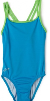 Speedo Girls 7-16 Solid Cross Back Swimsuit