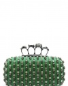 Designer Handbags - FINGER GRIP SKULL CLUTCH - By Fashion Destination | (Green) Free Shipping