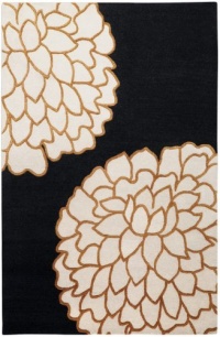 Area Rug 2x3 Rectangle Contemporary Black-Gold Color - Surya Artist Studio Rug from RugPal Area Rug 2x3 Rectangle Contemporary Black-Gold Color - Surya Artist Studio Rug from RugPal