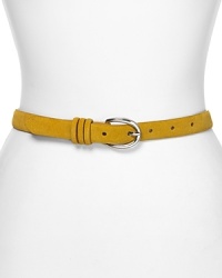 Your outfit isn't complete without the right belt, and this suede style from Another Line cinches it with a slim design and simple buckle. Your outfit isn't complete without the right belt, and this suede style from Another Line cinches it with a slim design and simple buckle.