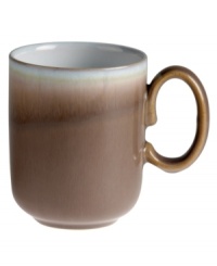 An earthy two-tone glaze and rounded base that's perfect for cupping ensure the Double Dip mug warms up decor and drinker alike. Oven- and microwave-safe stoneware makes it quick and easy to reheat hot cocoa, coffee or soup. An earthy two-tone glaze and rounded base that's perfect for cupping ensure the Double Dip mug warms up decor and drinker alike. Oven- and microwave-safe stoneware makes it quick and easy to reheat hot cocoa, coffee or soup.
