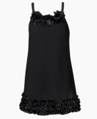 Slip into style. This little black dress from Sweet Heart Rose gives her grown-up style with sweet details that keep her young. Slip into style. This little black dress from Sweet Heart Rose gives her grown-up style with sweet details that keep her young.