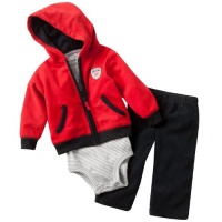 Carter's 3 Pc Micro Fleece Cardigan Set - Rockstar-6M Carter's 3 Pc Micro Fleece Cardigan Set - Rockstar-6M