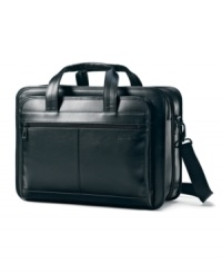 Made for more with a double gusset construction that expands for extra capacity on those days when business is booming. A front zip reveals easy access to an organizer panel that keeps your life in tow when you're on the go. 3-year warranty. Made for more with a double gusset construction that expands for extra capacity on those days when business is booming. A front zip reveals easy access to an organizer panel that keeps your life in tow when you're on the go. 3-year warranty.