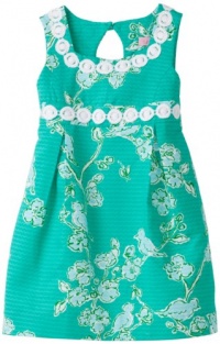 Lilly Pulitzer Girls 2-6x Mini Adelson Dress, Lagoon Green Birds And Bees, 2 Lilly Pulitzer Girls 2-6x Mini Adelson Dress, Lagoon Green Birds And Bees, 2