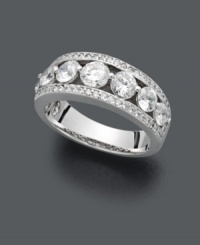 Matches perfectly to your diamond engagement ring -- this stunning wedding band creates the perfect complementary look. Crafted in 14k white gold, a seamless row of IGI Certified round-cut diamonds (2 ct. t.w.) and diamond side accents add just the right amount of shine. Matches perfectly to your diamond engagement ring -- this stunning wedding band creates the perfect complementary look. Crafted in 14k white gold, a seamless row of IGI Certified round-cut diamonds (2 ct. t.w.) and diamond side accents add just the right amount of shine.
