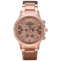 Emporio Armani Stainless Steel Pink Dial Men's Watch - AR2452 Emporio Armani Stainless Steel Pink Dial Men's Watch - AR2452