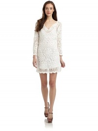 THE LOOKOpen weave crochet designScalloped v-neck Long scalloped cuff sleevesScalloped hemTank dress underlayTHE FITAbout 35 from shoulder to hemTHE MATERIALCottonPartially linedCARE & ORIGINHand washImportedModel shown is 5'9 (175cm) wearing US size Small. THE LOOKOpen weave crochet designScalloped v-neck Long scalloped cuff sleevesScalloped hemTank dress underlayTHE FITAbout 35 from shoulder to hemTHE MATERIALCottonPartially linedCARE & ORIGINHand washImportedModel shown is 5'9 (175cm) wearing US size Small.