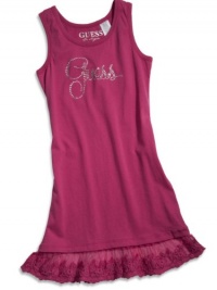 GUESS Kids Girls Big Girls Dress with Rhinestones & L, VIOLET (10/12) GUESS Kids Girls Big Girls Dress with Rhinestones & L, VIOLET (10/12)