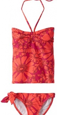 Roxy Kids Girls 7-16 Sea Doll Drawstring Tankini Set, Pop Orange, 10 Roxy Kids Girls 7-16 Sea Doll Drawstring Tankini Set, Pop Orange, 10