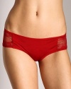 Calvin Klein Women's Lace and Micro Lace Hipster, Barcelona, Medium
