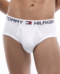 Tonal trim and a contrast logo waistband give this classic ribbed brief a modern update. Tonal trim and a contrast logo waistband give this classic ribbed brief a modern update.