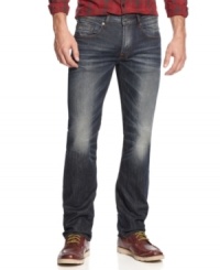 Keep your denim style current with these slim-fit washed jeans from Buffalo David Bitton.