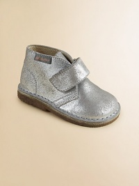 Eye-catching, metallic leather booties are crafted with a rubber sole and grip-tape closure for comfy, cozy style.Grip-tape closureSuede upperLeather liningRubber solePadded insoleImported Eye-catching, metallic leather booties are crafted with a rubber sole and grip-tape closure for comfy, cozy style.Grip-tape closureSuede upperLeather liningRubber solePadded insoleImported